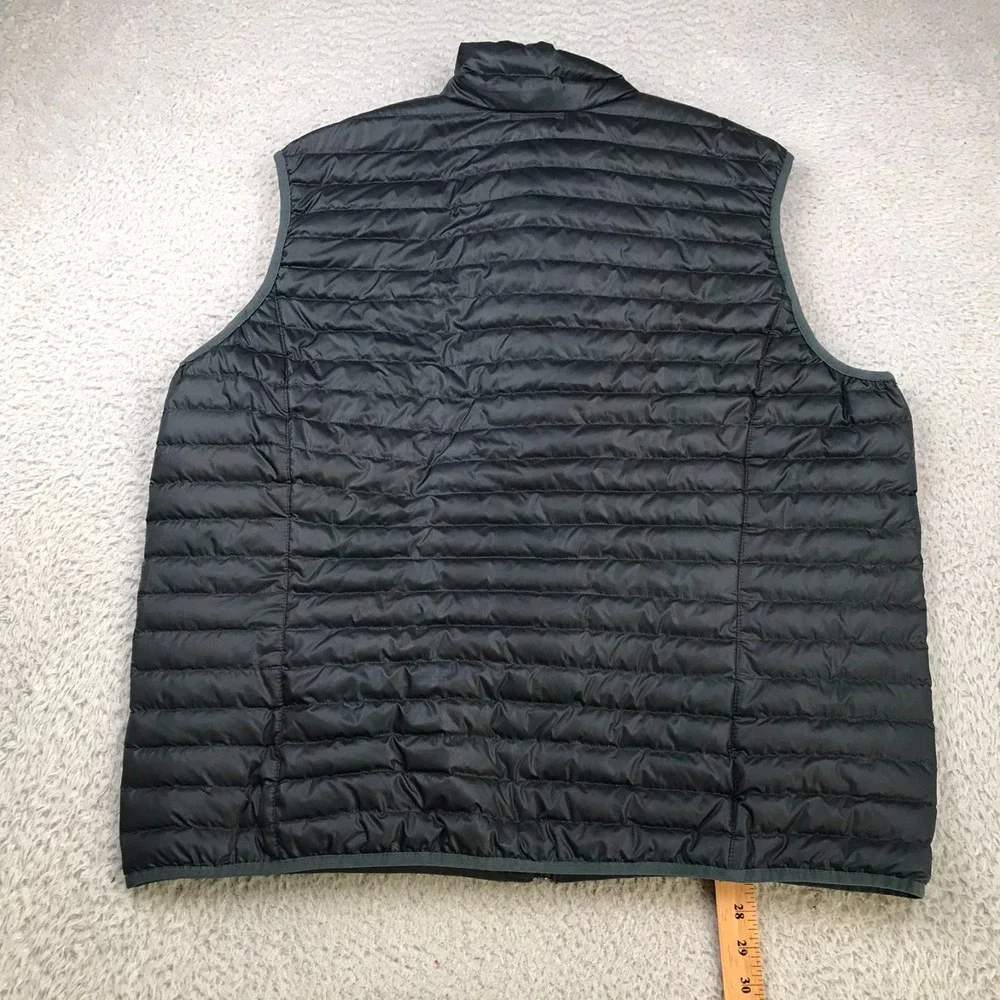 Eddie Bauer Microlight Down Vest Mens XL Gray 650 Fill Insulated Quilted Puffer